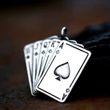 316L Stainless Steel Card Pendant Necklace Gift