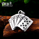 316L Stainless Steel Card Pendant Necklace Gift