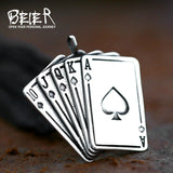 316L Stainless Steel Card Pendant Necklace Gift