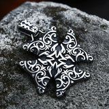 Vintage Iron Cross Pendant Necklace for Men
