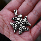 Vintage Iron Cross Pendant Necklace for Men