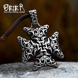 Vintage Iron Cross Pendant Necklace for Men