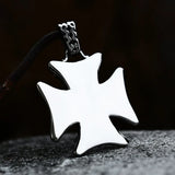Vintage Iron Cross Pendant Necklace for Men