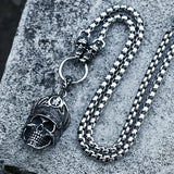 316L Stainless Steel Animal Skull Pendant Necklace Punk Men's Jewelry