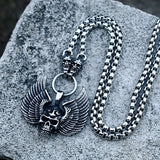 316L Stainless Steel Animal Skull Pendant Necklace Punk Men's Jewelry