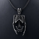 Vintage Punk Skull Biker Skeleton Pendant Necklace