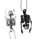 Vintage Punk Skull Biker Skeleton Pendant Necklace