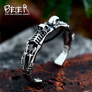 316 Stainless Steel Skull Bracelet Man Bangle BRG-038