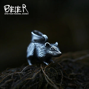 316L Stainless Steel Mouse Rat Pendant Vintage Jewelry