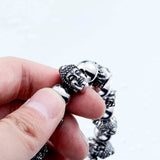 Stainless Steel Double Buddha Head Bracelet Man Jewelry