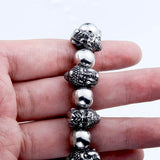 Stainless Steel Double Buddha Head Bracelet Man Jewelry
