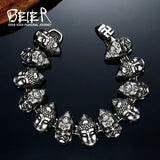 Men's Stainless Steel Buddha Head Bracelet Antique Jewelry