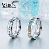 Stainless Steel Shells Ring Wedding Engagement Jewerly