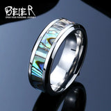 Stainless Steel Shells Ring Wedding Engagement Jewerly