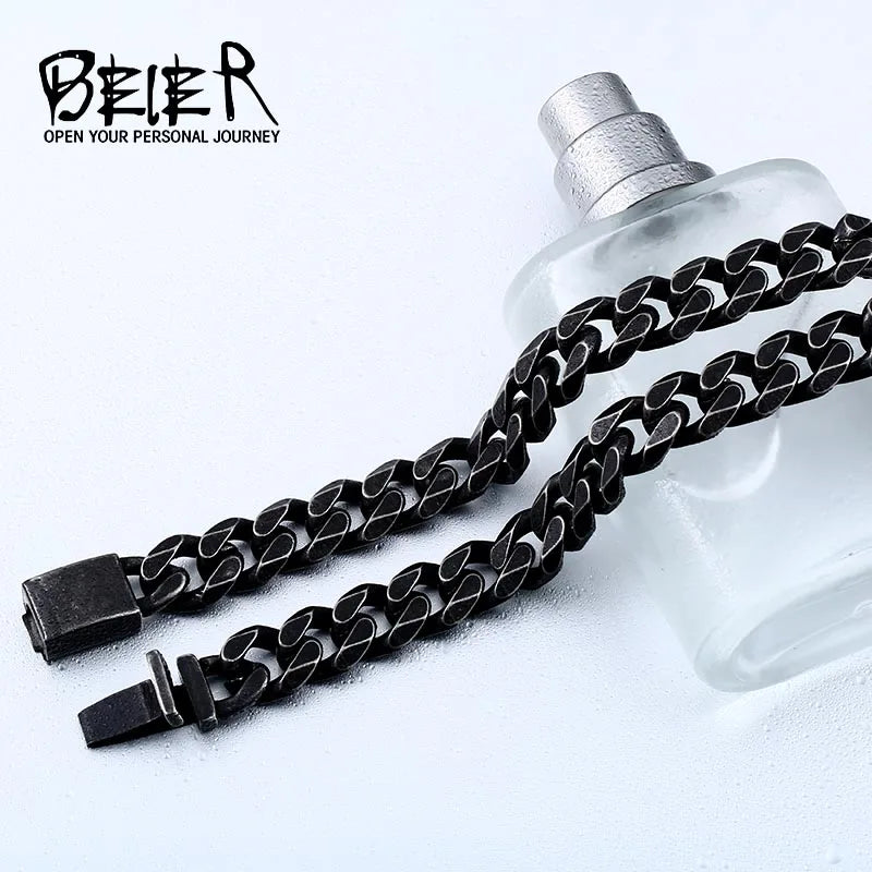 Vintage Stainless Steel Men's Bracelet Bangle Domineering Style Gift