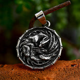 Winged Dragon Pendant Necklace Stainless Steel Animal Jewelry For Man