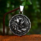 Winged Dragon Pendant Necklace Stainless Steel Animal Jewelry For Man