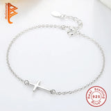 925 Silver Cross Charm Bracelet for Women Wedding Gift