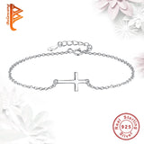 925 Silver Cross Charm Bracelet for Women Wedding Gift