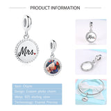925 Sterling Silver Round Bead Charm Bracelet DIY Customize Photo Beads