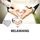 925 Sterling Silver Sparkling Zircon Heart Charms for Bracelet DIY Jewelry