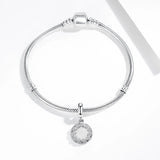 925 Sterling Sliver Crystal Charms for Bracelet DIY Bead Gift