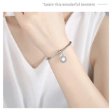 925 Sterling Sliver Crystal Charms for Bracelet DIY Bead Gift