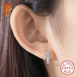 925 Silver Pink Crystal Small Stud Earrings for Girls
