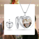 925 Silver Compass Flip Pendant Photo Chain Family Jewelry