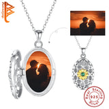 925 Silver Infinite Love Pendant Necklace Personalized Photo Jewelry