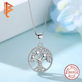 925 Silver Tree of Life Necklace with CZ Pendant