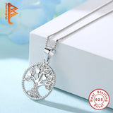925 Silver Tree of Life Necklace with CZ Pendant