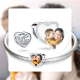 925 Silver Love Mom Heart Bead Charm for Bracelet DIY Jewelry Gift