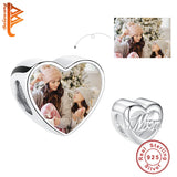 925 Silver Love Mom Heart Bead Charm for Bracelet DIY Jewelry Gift