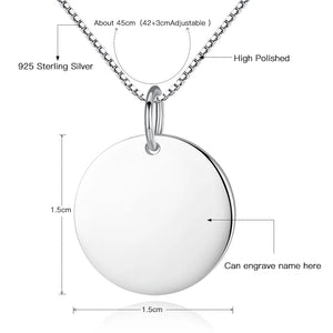 925 Silver Personalized Name Pendant Necklace for Women