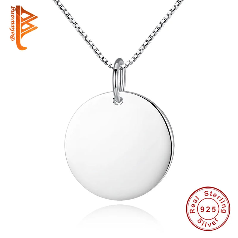 925 Silver Personalized Name Pendant Necklace for Women