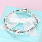 925 Silver Friendship Heart Photo Charms Beads for Women Bracelets