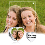 925 Silver Friendship Heart Photo Charms Beads for Women Bracelets