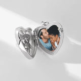 925 Silver Pearl Zircon Flower Heart Necklace Personalized