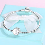 925 Silver Sweet Family Forever Charm Bead for Bracelets