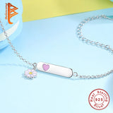Personalized 925 Silver Bracelet Flower&Heart Charm for Baby Children