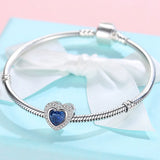 Heart Bead Bracelet 925 Silver Charm for Women