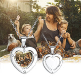 925 Sterling Silver Love Heart Pendant Necklace