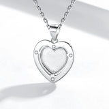 925 Sterling Silver Love Heart Pendant Necklace