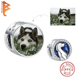Enamel Pet Dog Bead 925 Sterling Silver Photo Charm Bracelet