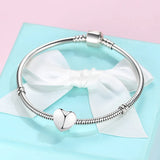 Custom Heart Bead Bracelet 925 Sterling Silver Charm Jewelry