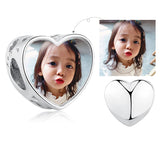 Custom Heart Bead Bracelet 925 Sterling Silver Charm Jewelry