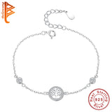 925 Silver Tree of Life Bracelet Women Chain Jewelry