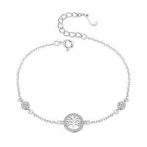 925 Silver Tree of Life Bracelet Women Chain Jewelry