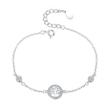925 Silver Tree of Life Bracelet Women Chain Jewelry